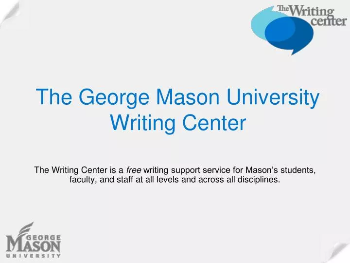 the george mason university writing center