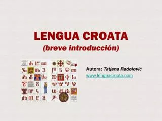 lengua croata - breve introducción