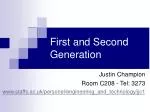 First and Second Generation - slide 1