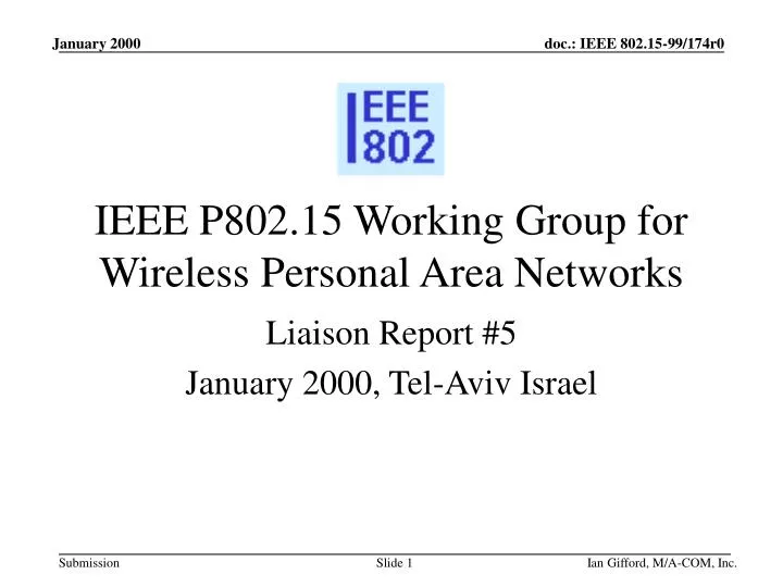 ieee p802 15 working group for wireless personal area networks