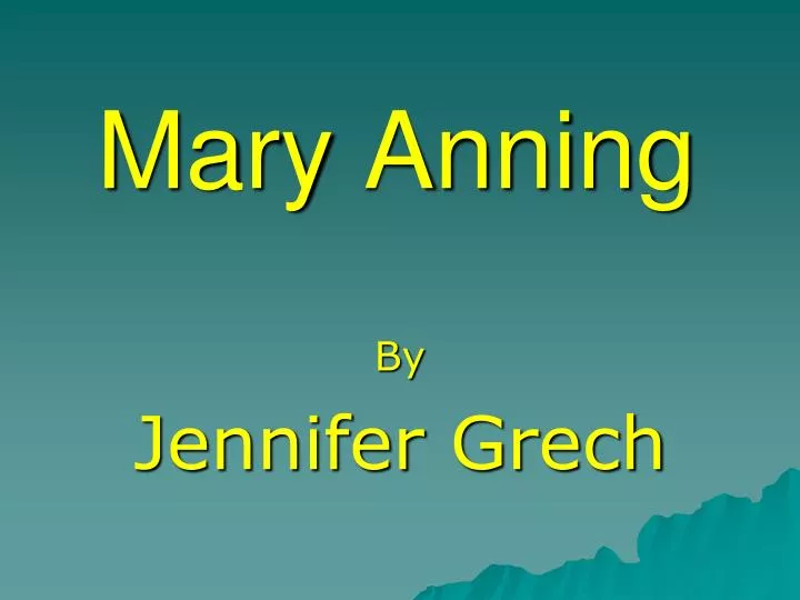 mary anning