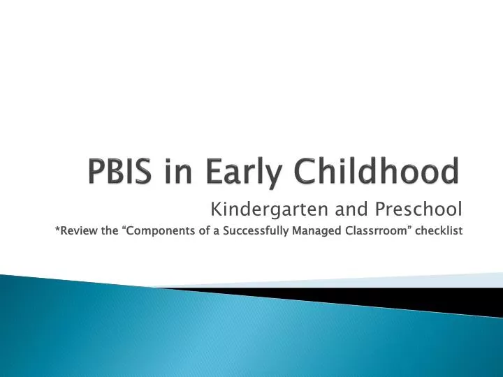 pbis in early childhood
