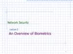 An Overview of Biometrics - slide 1