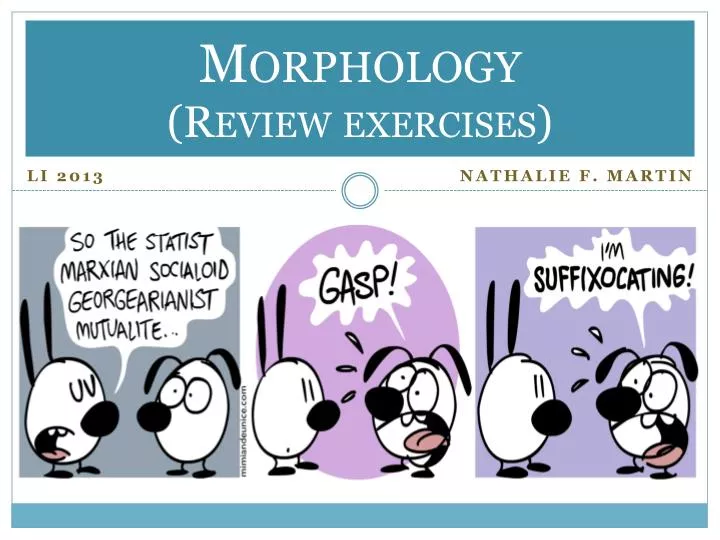 morphology review exercises