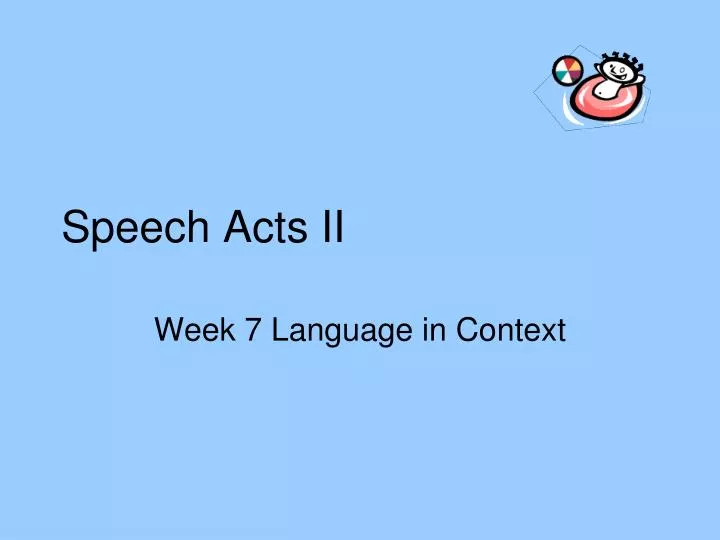 speech acts ii