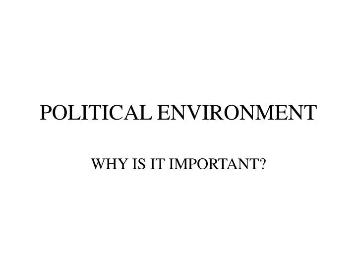 political environment