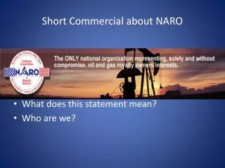 Short Commercial about NARO