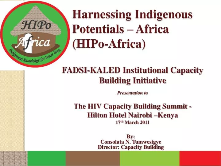 harnessing indigenous potentials africa hipo africa