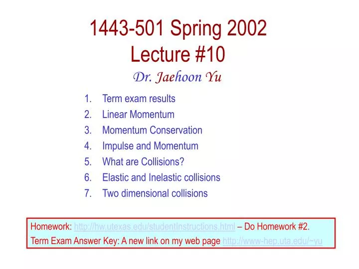 1443 501 spring 2002 lecture 10