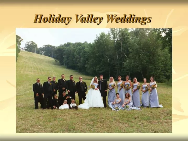 holiday valley weddings