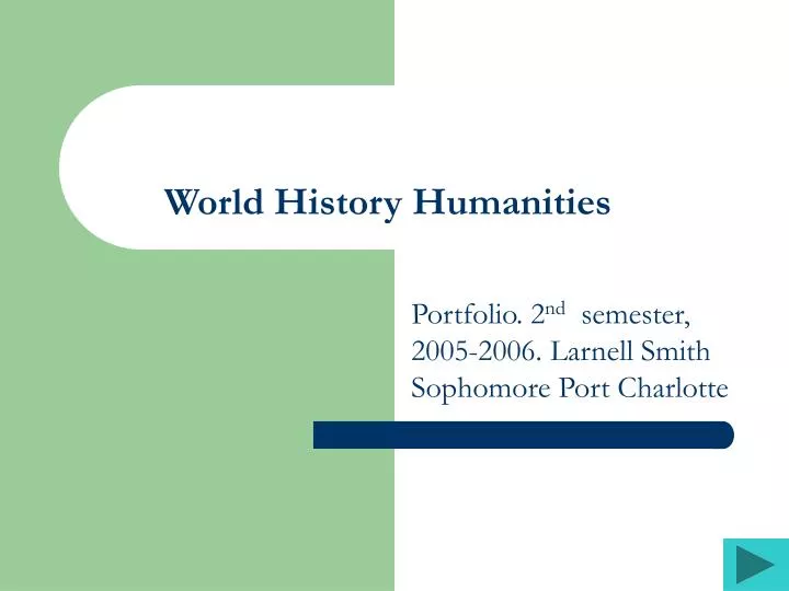 world history humanities