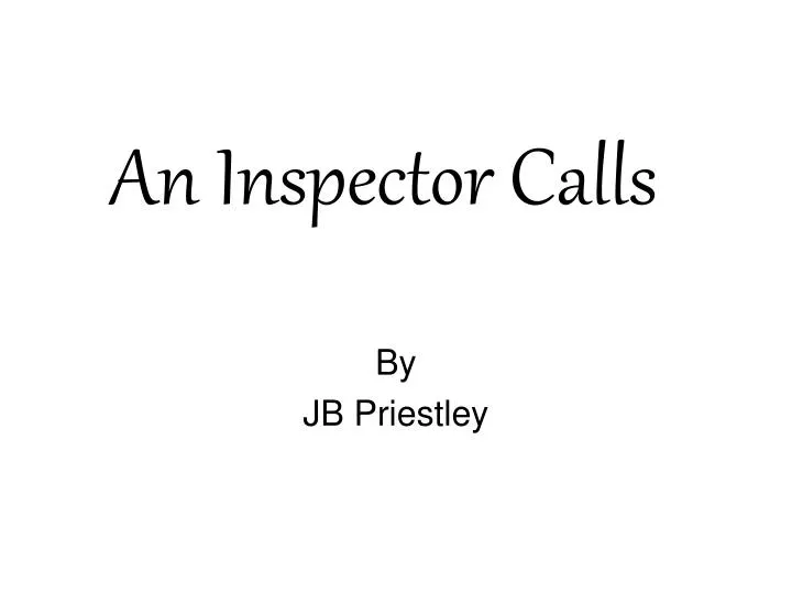 an inspector calls