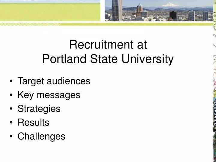 recruitment at portland state university
