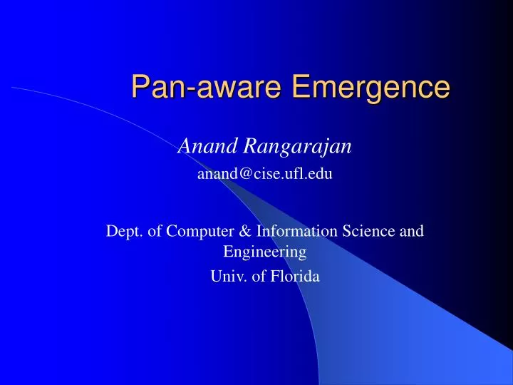 pan aware emergence