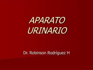 aparato urinario
