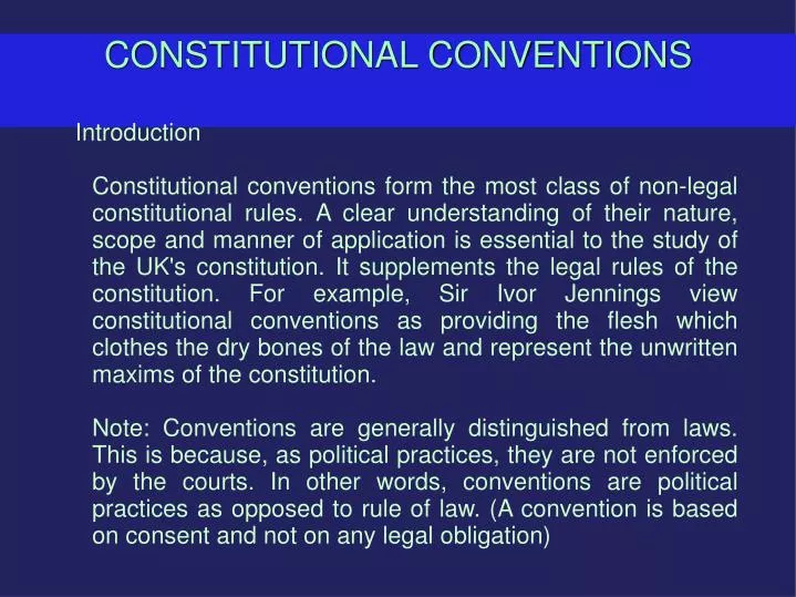 constitutional conventions