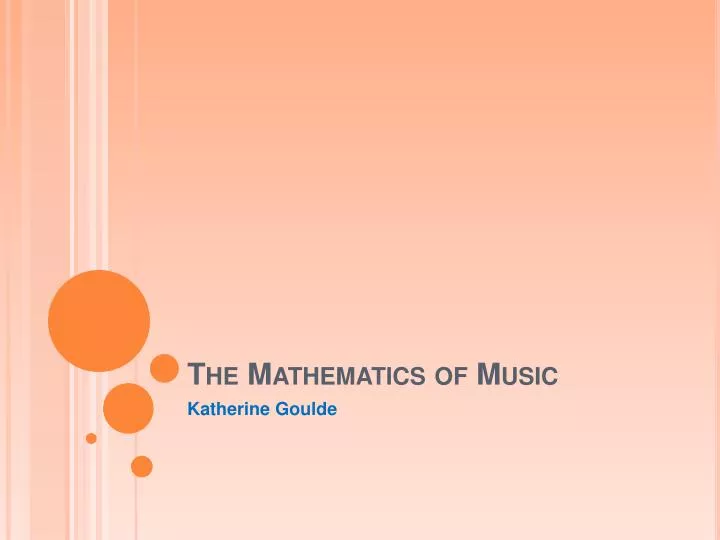 the mathematics of music