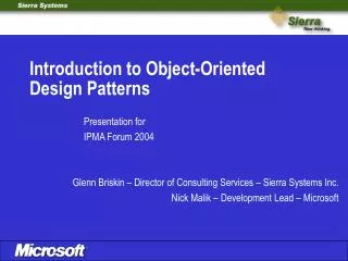 Introduction to Object-Oriented Design Patterns