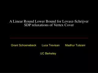 A Linear Round Lower Bound for Lovasz-Schrijver SDP relaxations of Vertex Cover