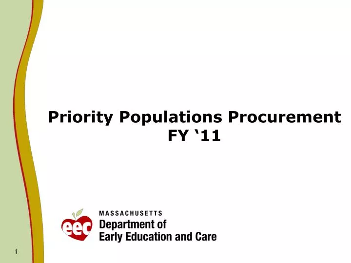 priority populations procurement fy 11