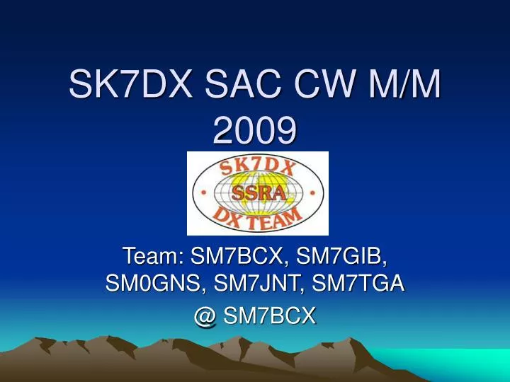 sk7dx sac cw m m 2009