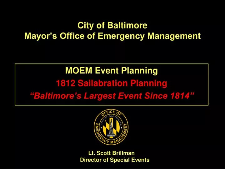 city of baltimore mayor s office of emergency management