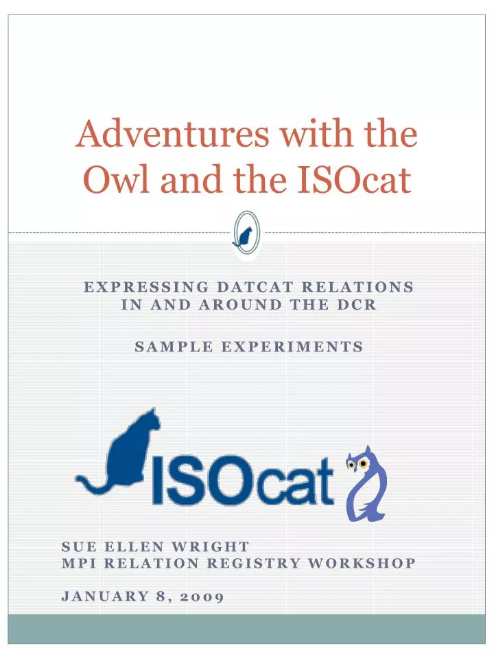 adventures with the owl and the isocat