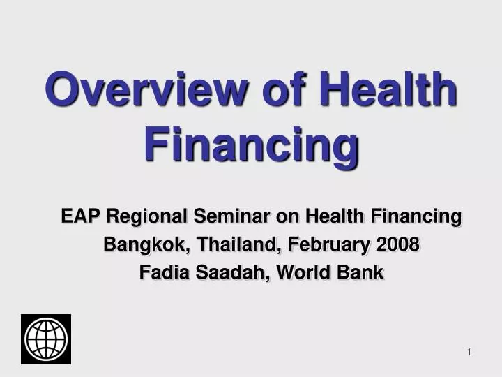 overview of health financing
