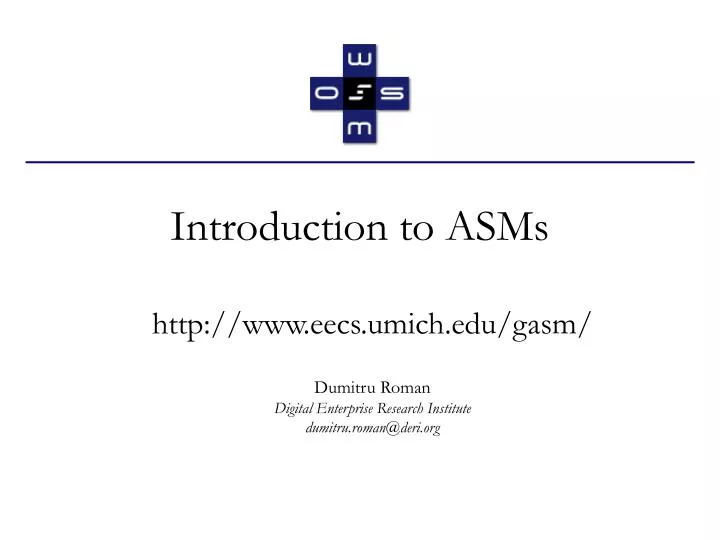 introduction to asms