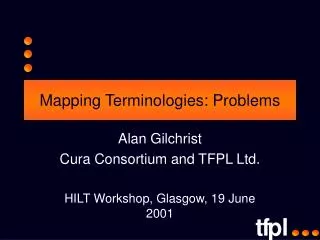 Mapping Terminologies: Problems