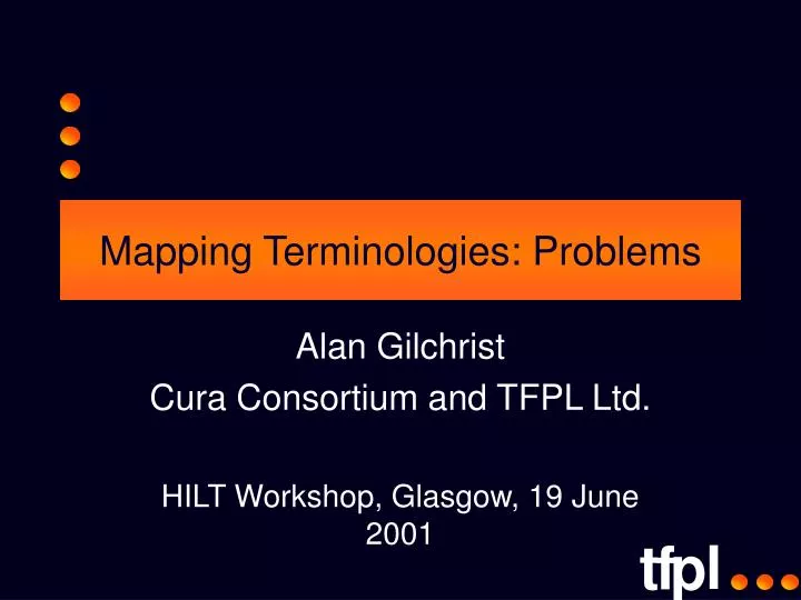 mapping terminologies problems