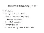 Minimum Spanning Trees - slide 1