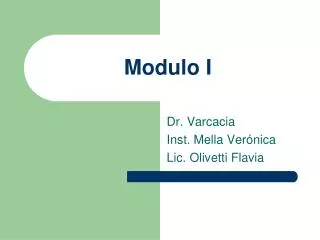 modulo i