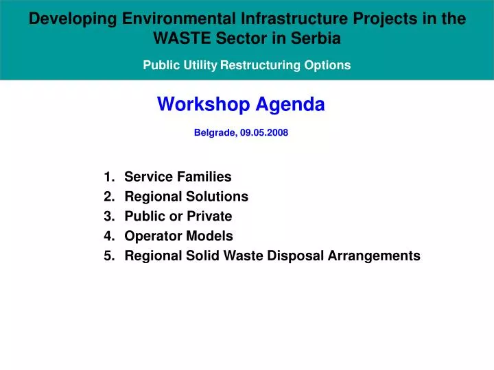 workshop agenda belgrade 09 05 2008