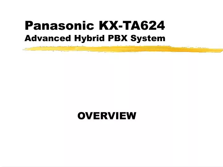 panasonic kx ta624 advanced hybrid pbx system