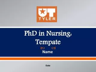 PhD in Nursing: Tempate