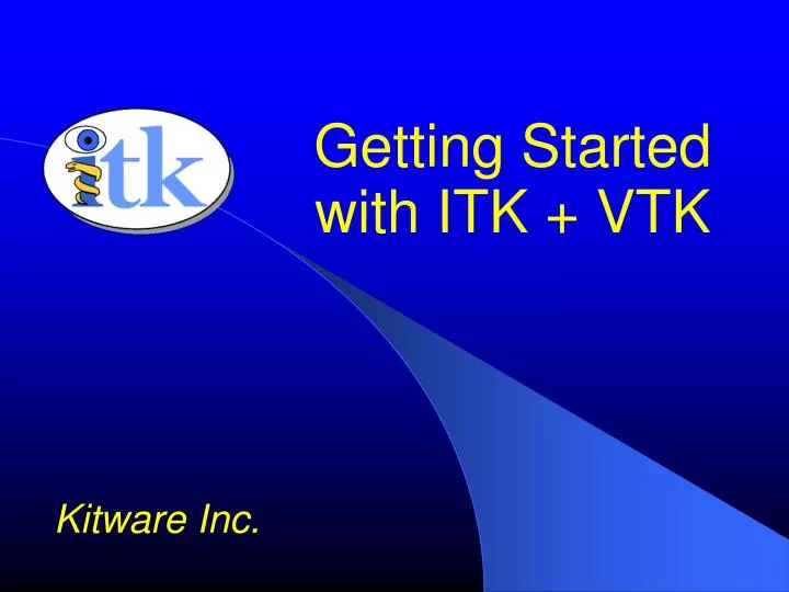 getting started with itk vtk