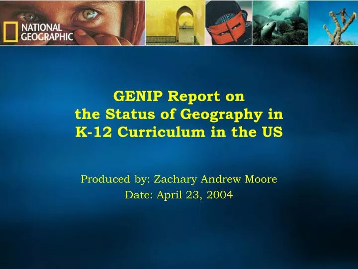 genip report on the status of geography in k 12 curriculum in the us
