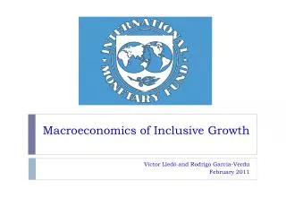 Macroeconomics of Inclusive Growth