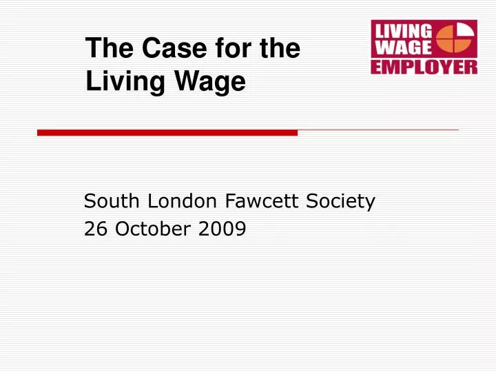 the case for the living wage