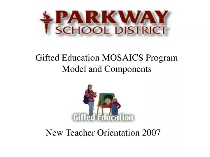 gifted education mosaics program model and components