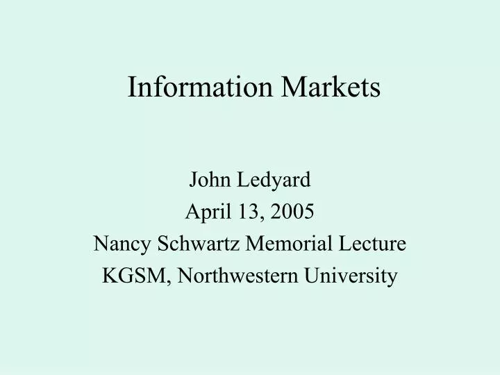 information markets