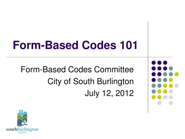 form based codes 101