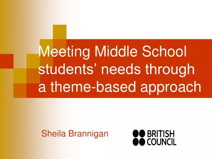meeting middle school students needs through a theme based approach