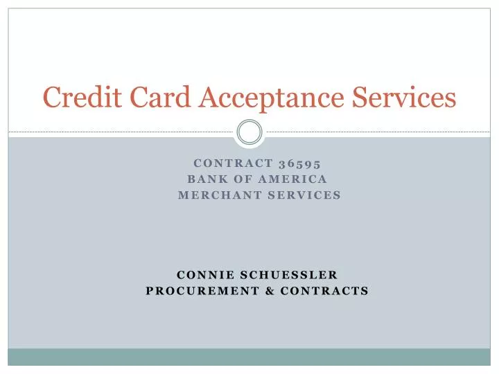 credit card acceptance services