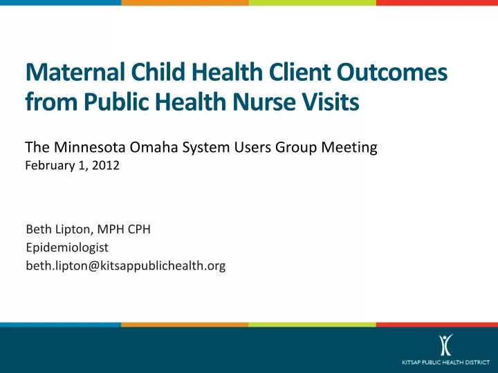 maternal child health client outcomes from public health nurse visits