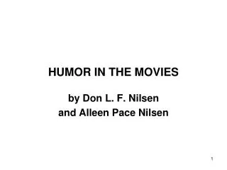HUMOR IN THE MOVIES
