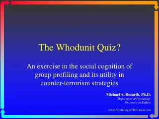 The Whodunit Quiz?