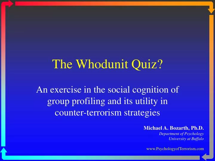 the whodunit quiz