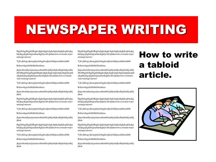 newspaper writing